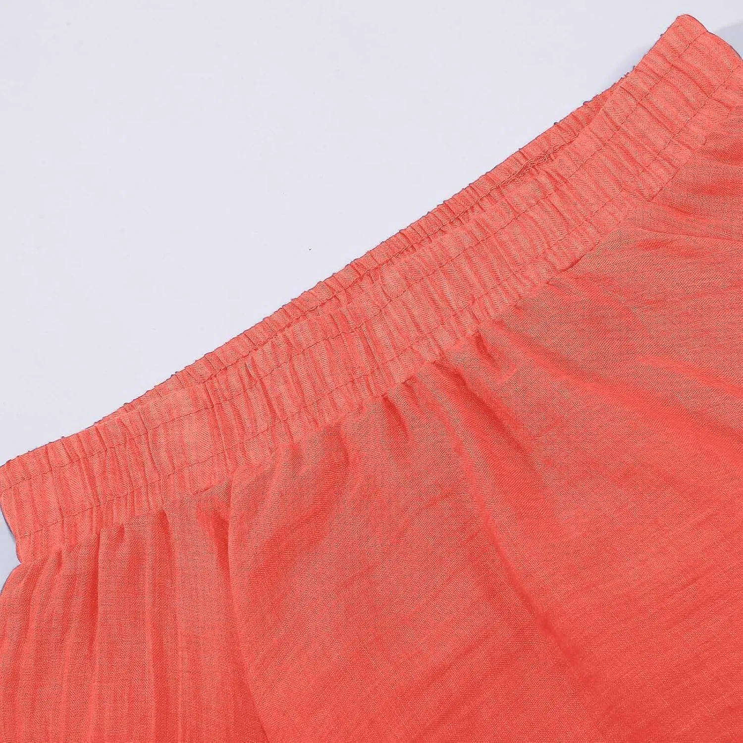 A Line Skirt for Women Trendy Flared High Elastic Waist Solid Loose Pleated Long Skirts for Summer Vacation Streetwear