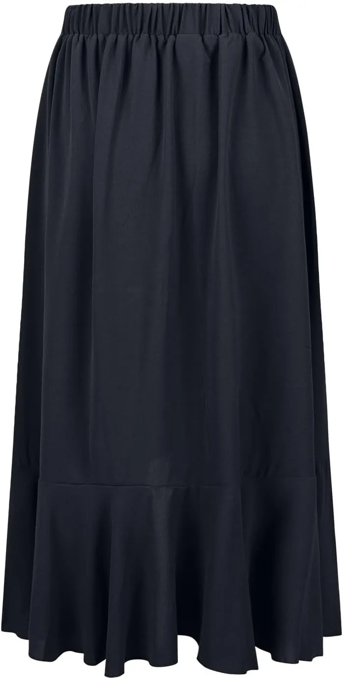 Asymmetrical Ruffle Hem Skirt for Women Summer Elegant Flowy High Low Skorts Casual Loose Flowy Beach A-Line Skirts