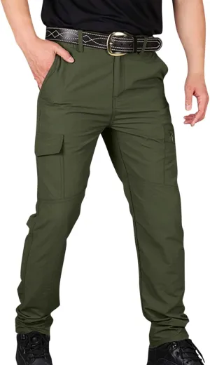 Baggy Pants Men Y2K Tactic Hiking Water Resistant Ripstop Mencomfy Cargo Pants Multi Pockets Lightweight Trousers