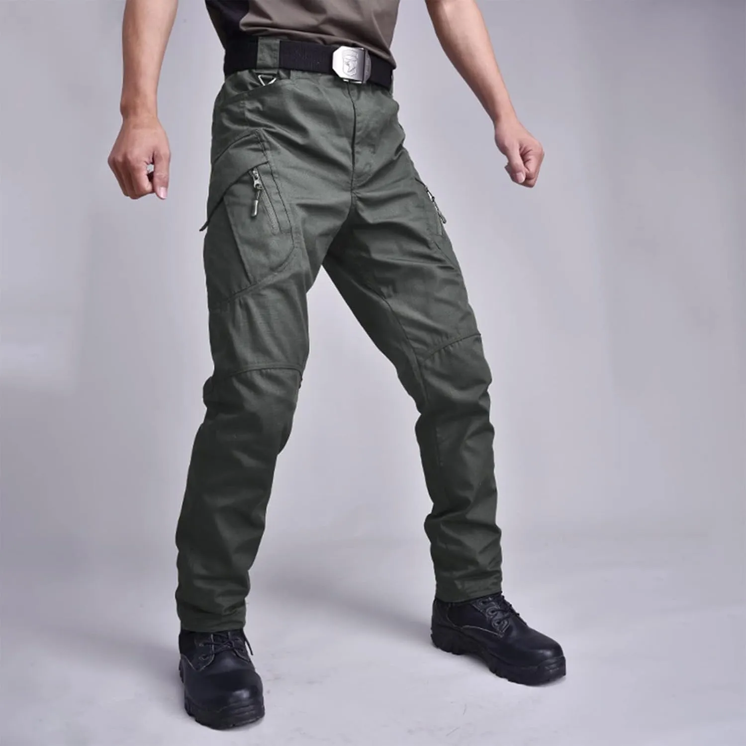 Baggy Pants Men Y2K Tactic Hiking Water Resistant Ripstop Mencomfy Cargo Pants Multi Pockets Lightweight Trousers