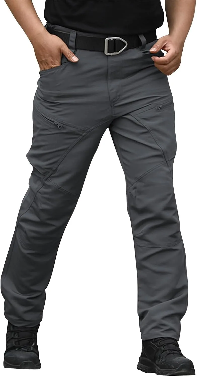 Cargo Pants for Men Slim Fit Lightweight Flex Camo Tactical Pants with Multi Pockets Relaxed Fit Hiking Work Pants