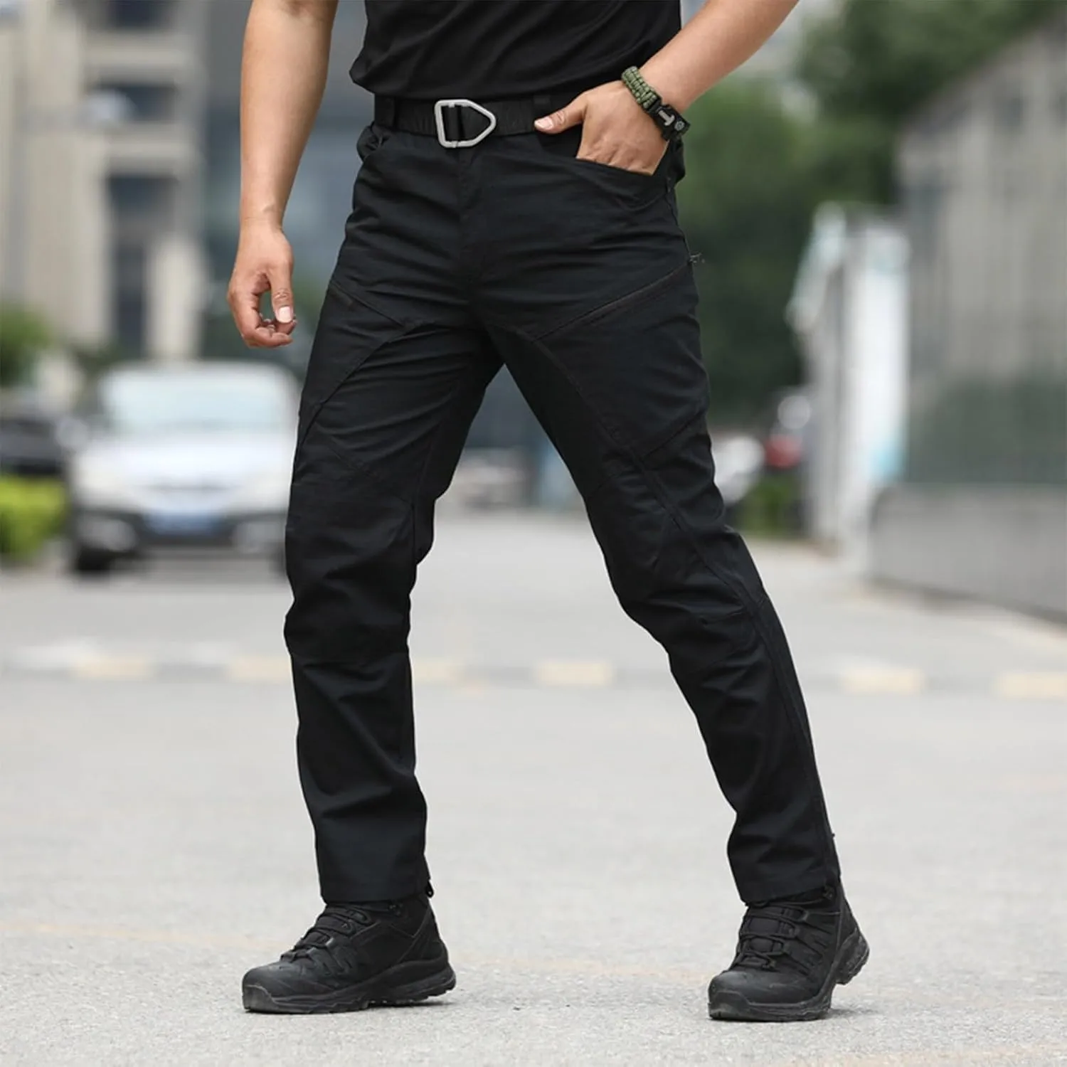 Cargo Pants for Men Slim Fit Lightweight Flex Camo Tactical Pants with Multi Pockets Relaxed Fit Hiking Work Pants