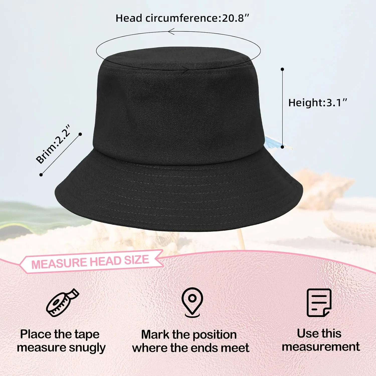 Century Star Kids Bucket Hat UPF50  Summer Sun Protection Beach Cap Cotton Kids Sun Hat for Boys Outdoor Girls Beach Hat