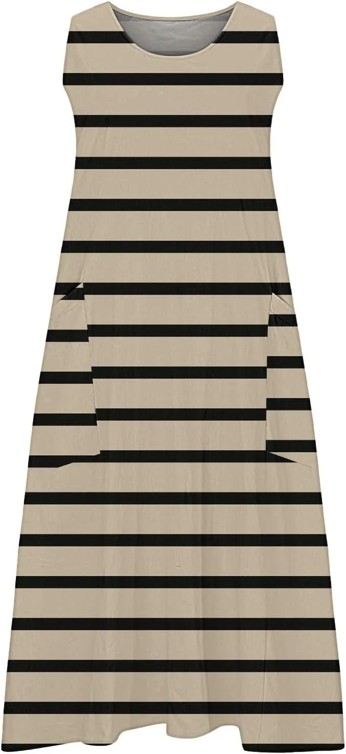 Cute Summer Dresses Summer Dresses for Women Plus Size Beach Dress Casual Sundresses Sexy Sleeveless Dress Flowy