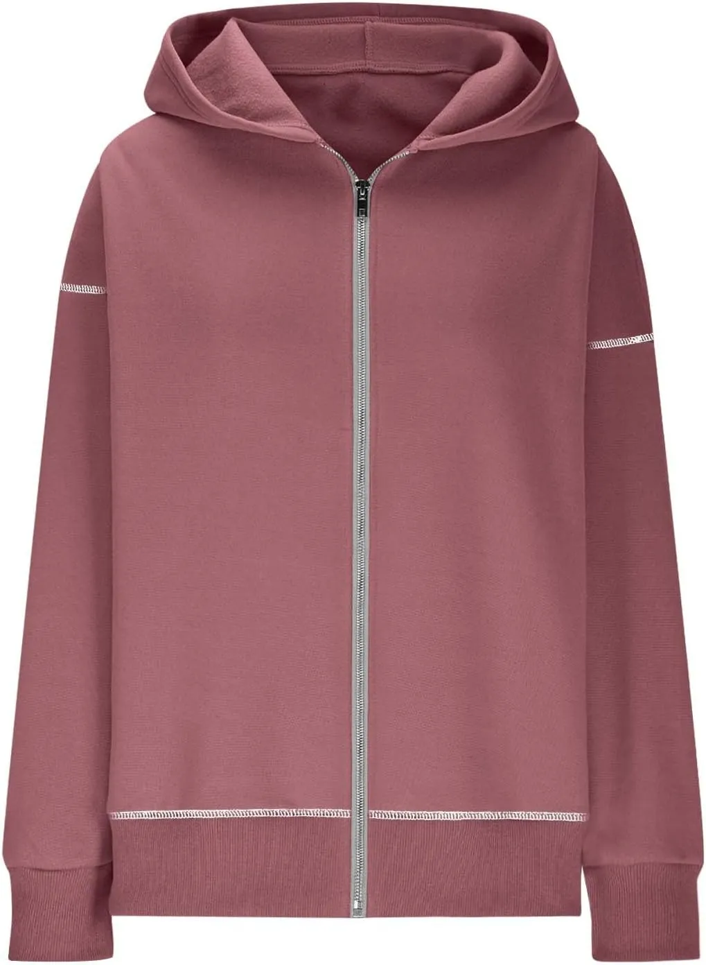 Drop Shoulder Zip Up Hoodies for Women Y2K Cropped Sweatshirt Jackets Winter Casual Loose Fit Fashion Fleece Outwear