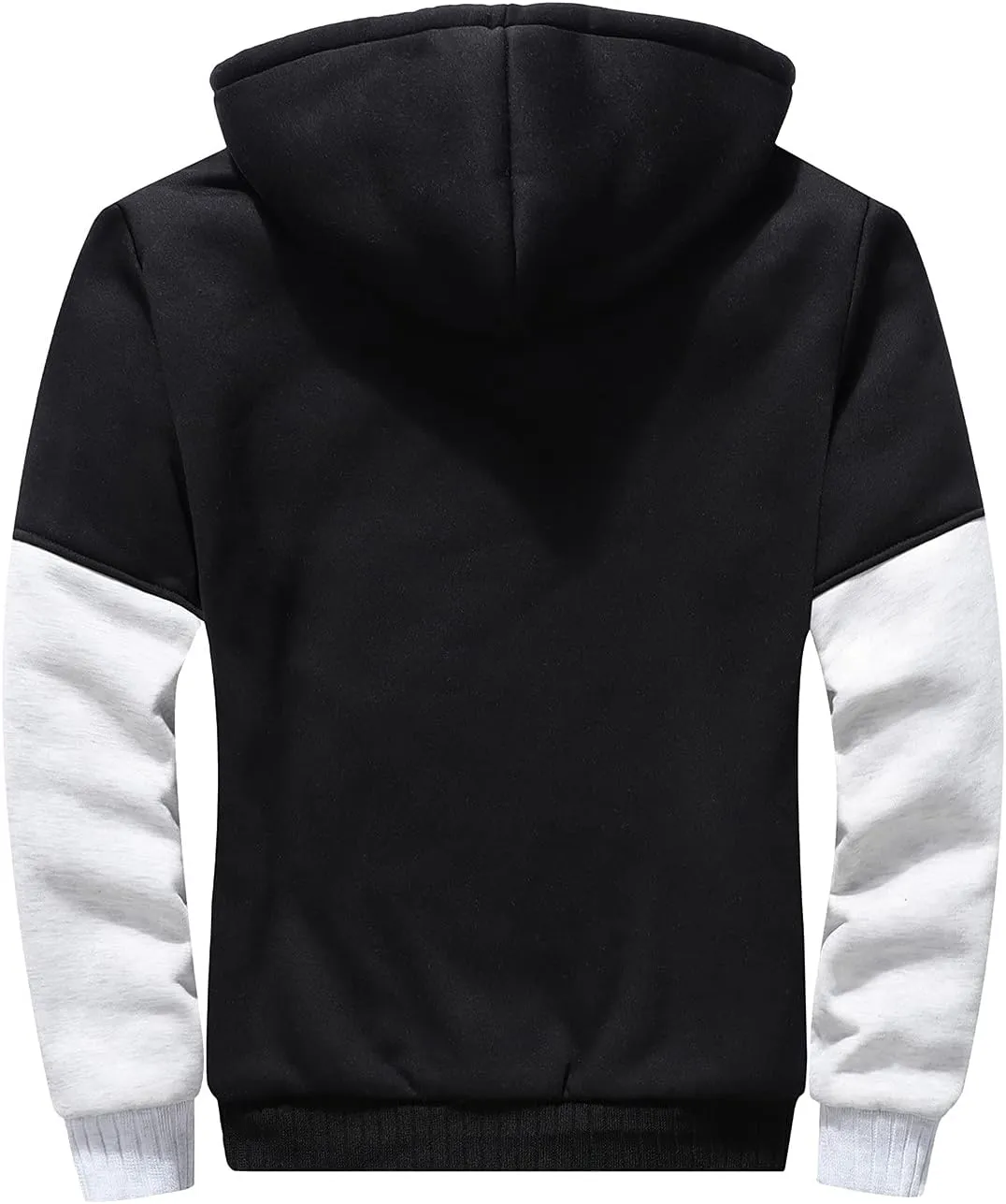DuDubaby Light Up Hoodies for Men Autumn and Winter Color Loose Casual Plush Jacket