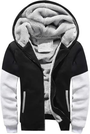 DuDubaby Light Up Hoodies for Men Autumn and Winter Color Loose Casual Plush Jacket