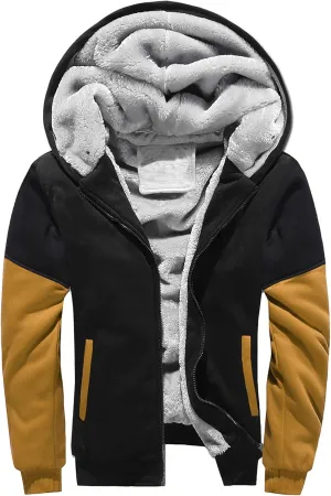 DuDubaby Light Up Hoodies for Men Autumn and Winter Color Loose Casual Plush Jacket