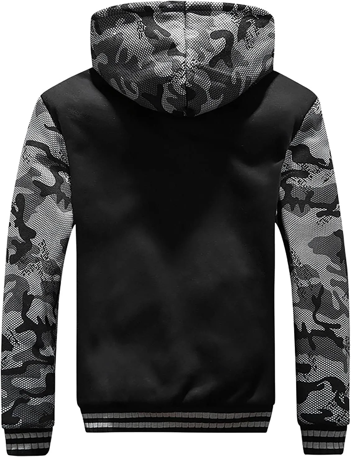 DuDubaby Light Up Hoodies for Men Autumn and Winter Color Loose Casual Plush Jacket