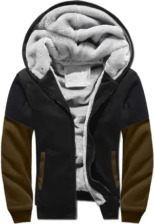 DuDubaby Long Sleeve Sweatshirt for Men Autumn and Winter Color Loose Casual Plush Jacket