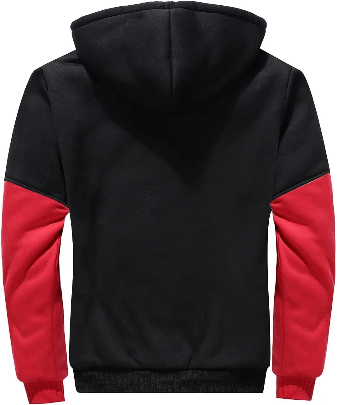 DuDubaby Long Sleeve Sweatshirt for Men Autumn and Winter Color Loose Casual Plush Jacket