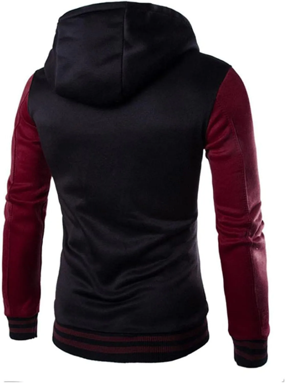 DuDubaby Men Tops Plus Size Casual Loose Hooded Long Sleeve Padded Sweatshirt Pullover Big Pockets