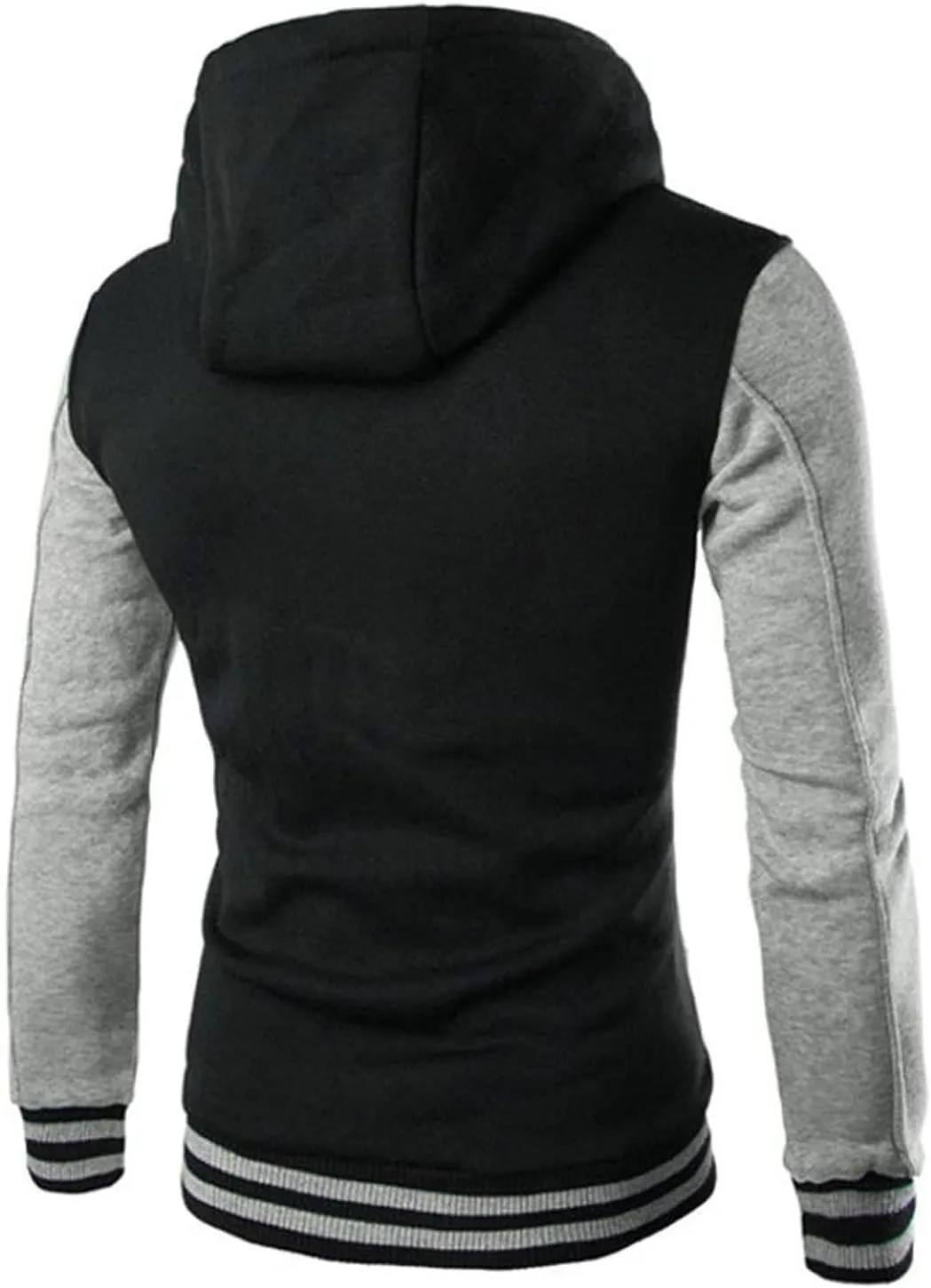 DuDubaby Men Tops Plus Size Casual Loose Hooded Long Sleeve Padded Sweatshirt Pullover Big Pockets