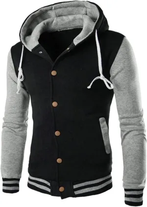DuDubaby Men Tops Plus Size Casual Loose Hooded Long Sleeve Padded Sweatshirt Pullover Big Pockets