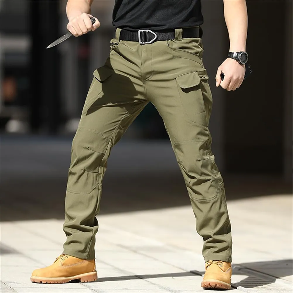 Flexcamo Men's Tactical Waterproof Stretch Cargo Pants, Black, XS-4XL