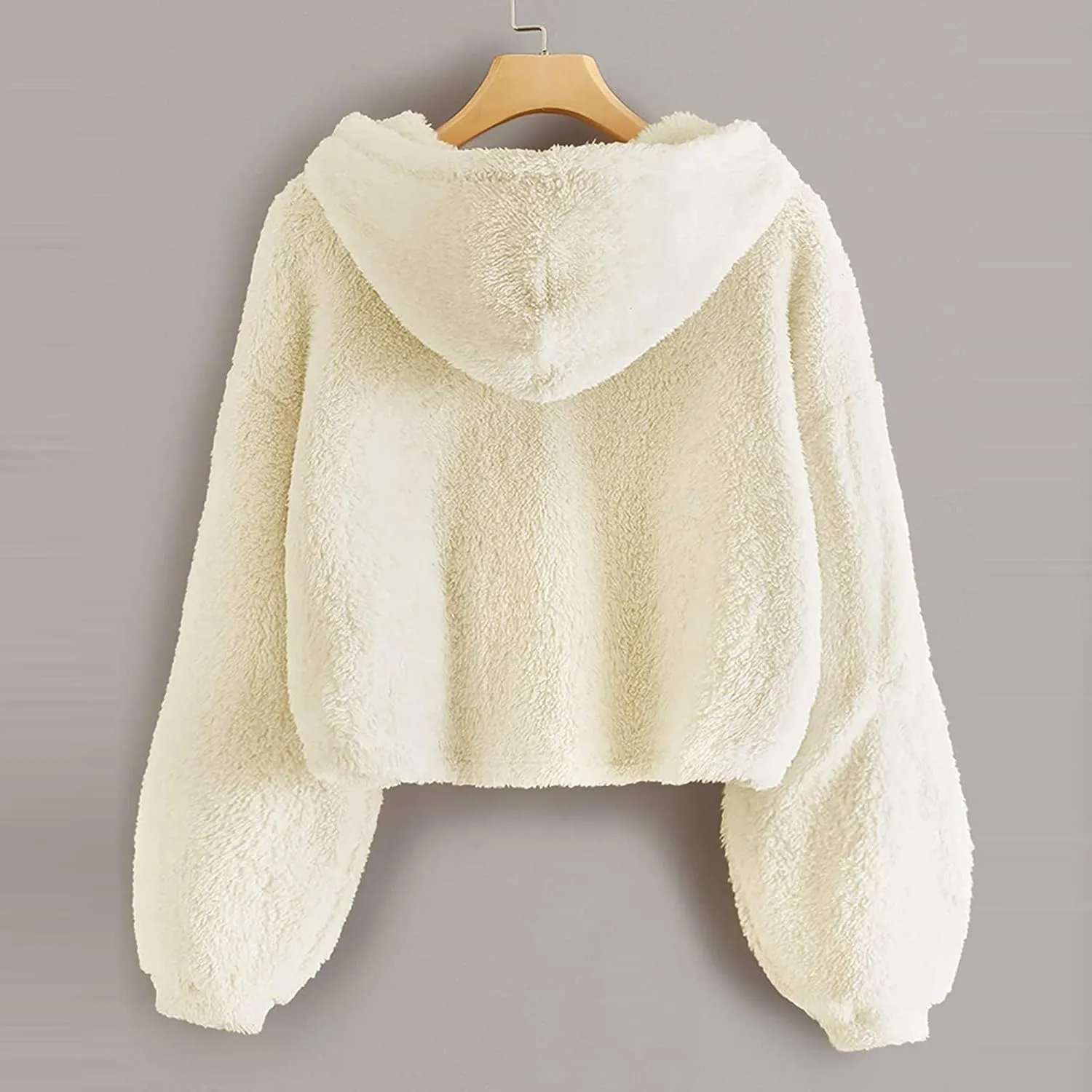 Girl's Fuzzy Hoodies Long Sleeve Warm Loose Button Pullover Oversized Sherp Jacket Coat Tops Winter Clothes