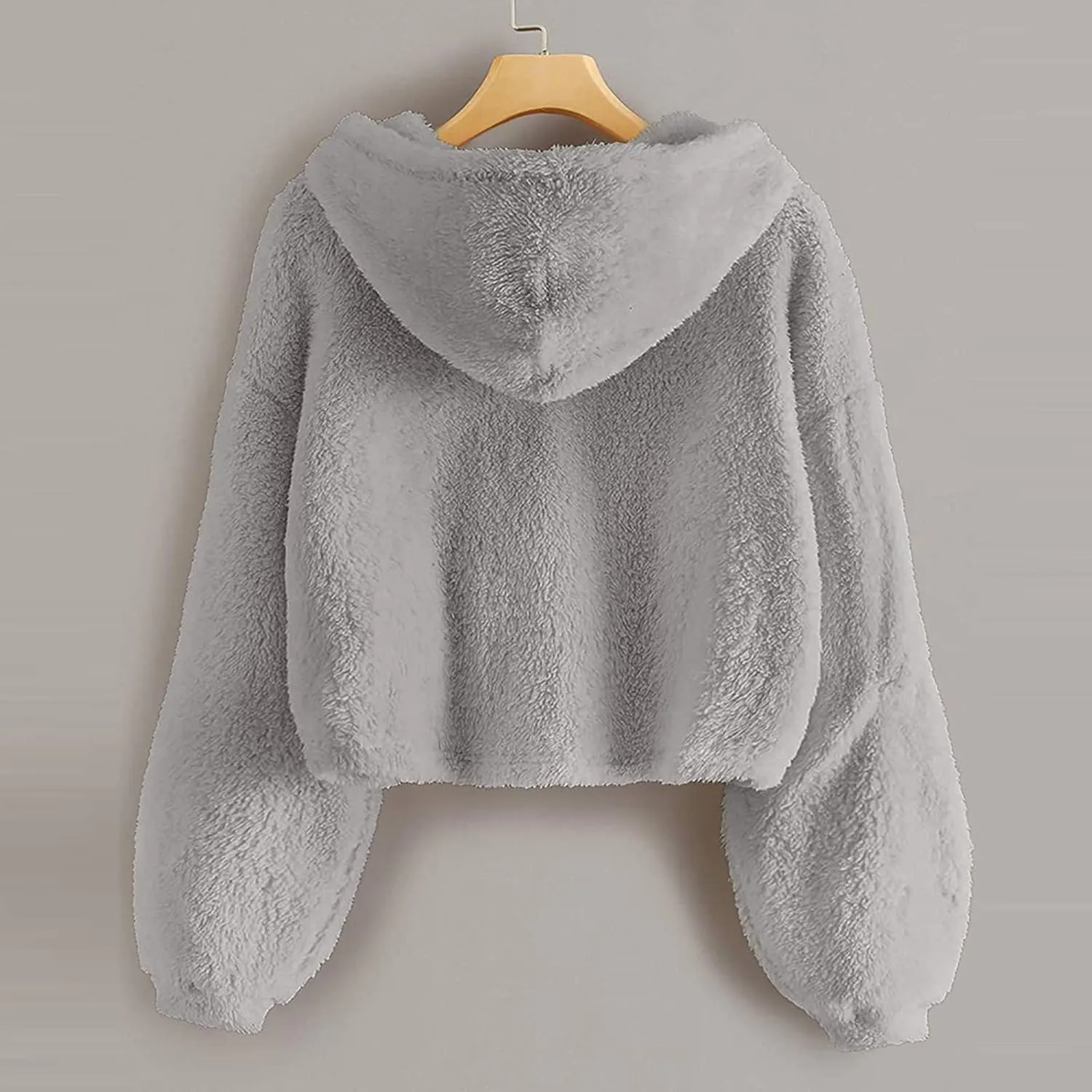 Girl's Fuzzy Hoodies Long Sleeve Warm Loose Button Pullover Oversized Sherp Jacket Coat Tops Winter Clothes