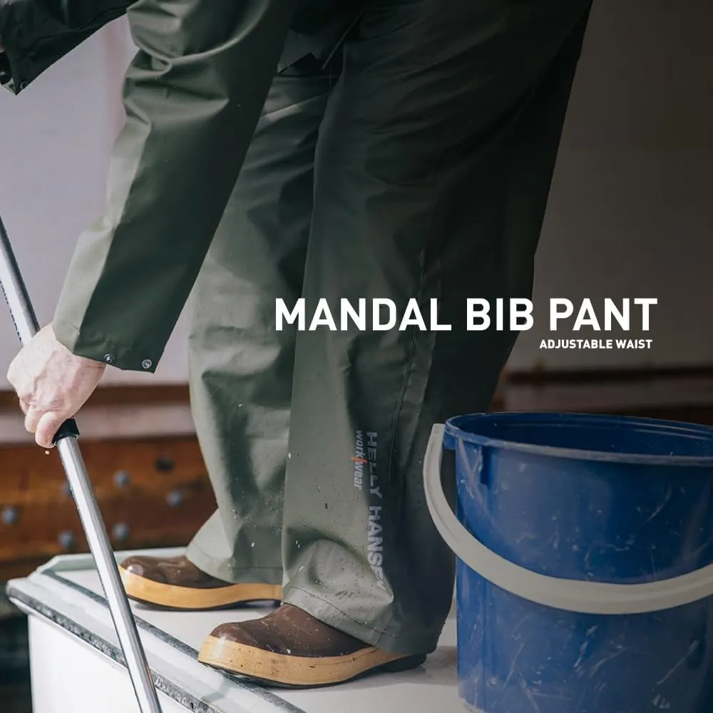Helly-Hansen Workwear Mandal Waterproof Bib Overalls for Men Made of Durable PVC-Coated Polyester, Breathable and Adjustable