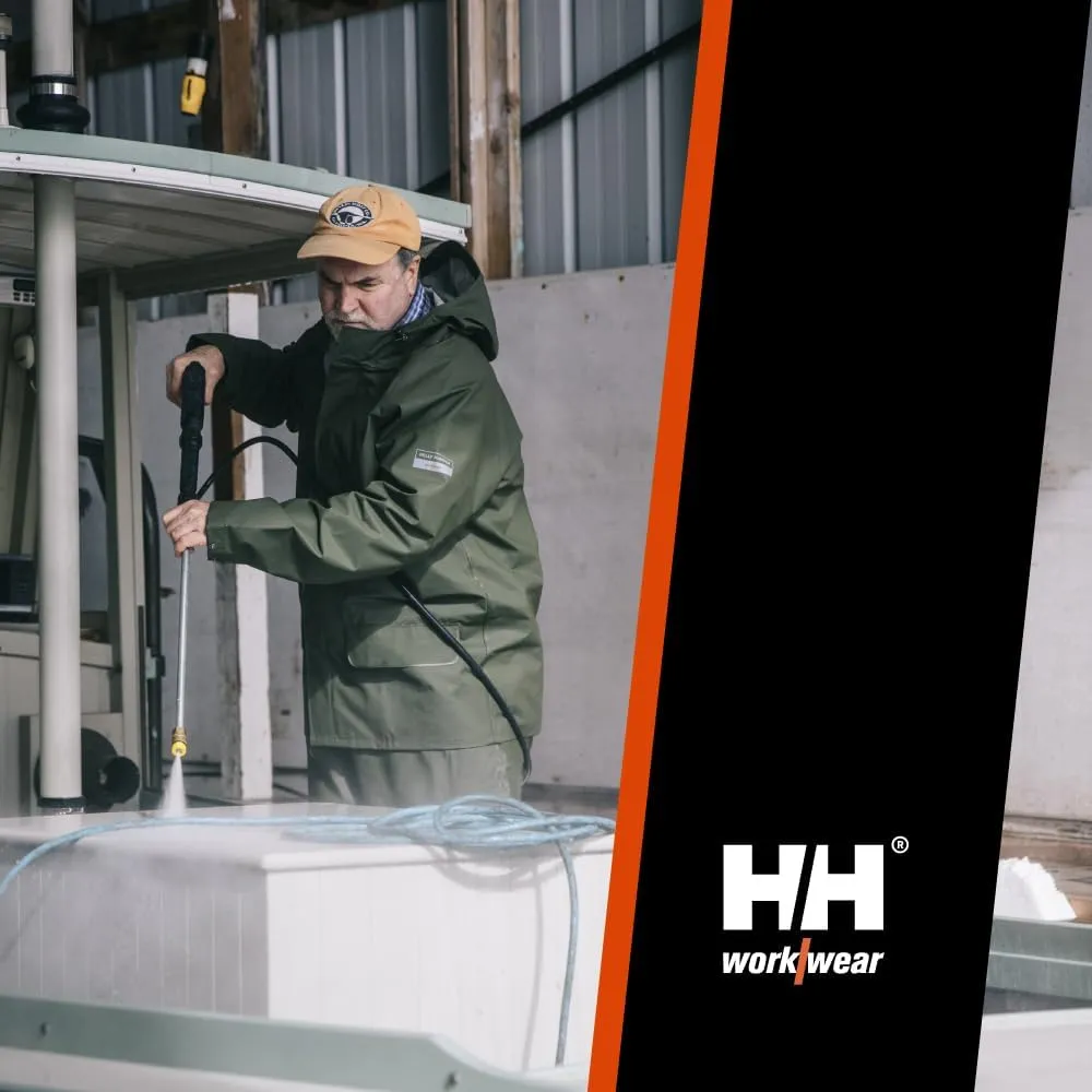 Helly-Hansen Workwear Mandal Waterproof Bib Overalls for Men Made of Durable PVC-Coated Polyester, Breathable and Adjustable