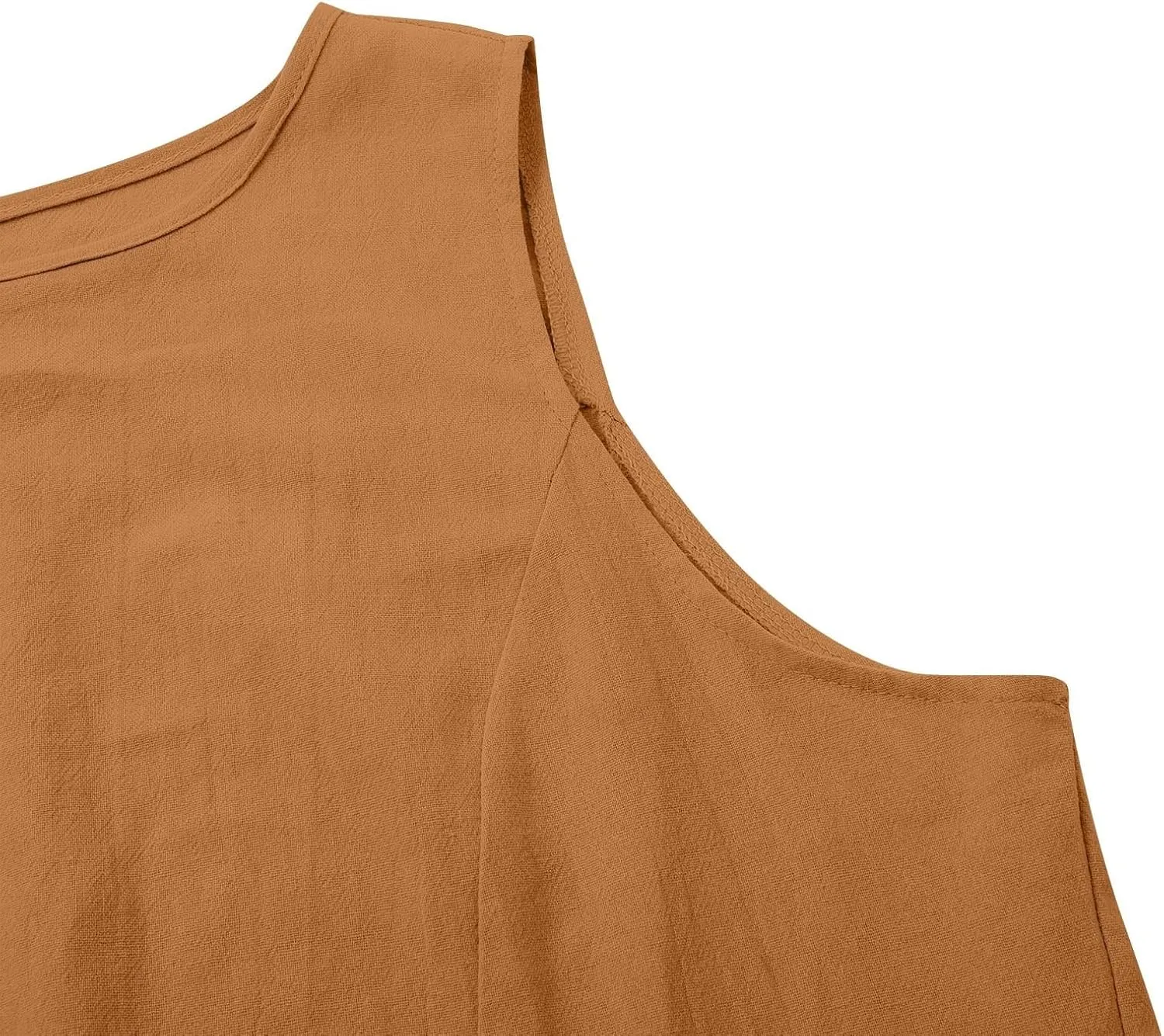 High Waisted A Line Dresses Women's Fashionable Casual Solid Color Pocket V Neck Sleeveless Casual Dress Summer