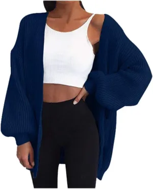 Hooded Thick Sweater Jacket Cardigan Coat Knit Women's Big Sweater Chunky Knit Cardigans for Women