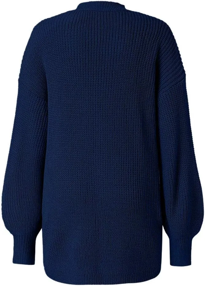 Hooded Thick Sweater Jacket Cardigan Coat Knit Women's Big Sweater Chunky Knit Cardigans for Women