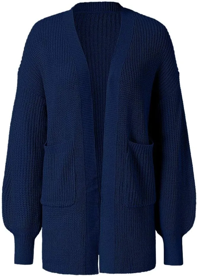 Hooded Thick Sweater Jacket Cardigan Coat Knit Women's Big Sweater Chunky Knit Cardigans for Women