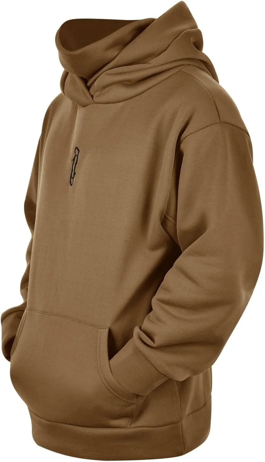 Hoodies for Men Turtleneck Cowl Hoodie Casual Pullover Fall Winter Loose Fit Tops with Embroidery