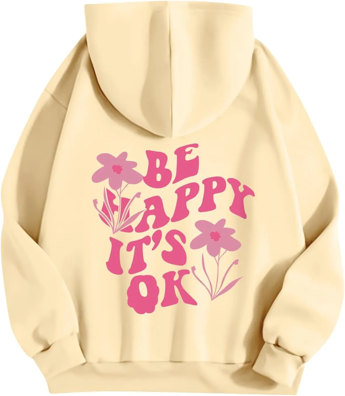 Hoodies for Women Plus Size Casual Long Sleeve Sweatshirts Drawstring Tops Loose Print Pullovers with Pocket
