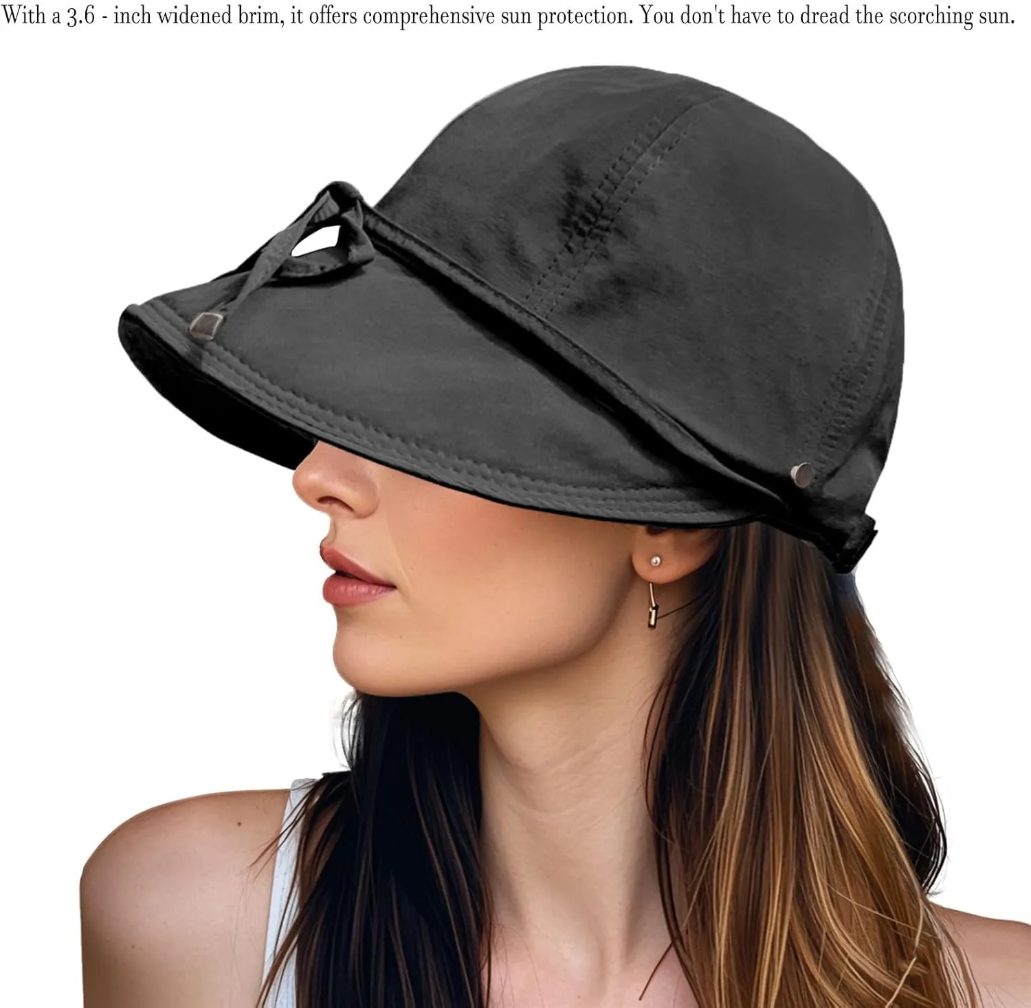 huablo] UPF 50  Womens Sun Hat Wide Brim Sun Hat UV Protection Hiking Fishing Hats 12P-ZYMao