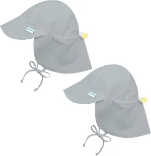 i Play 2PK UPF 50  Sun Protection Flap Sun Hats Baseball Brim Hat Beach Hat Grey