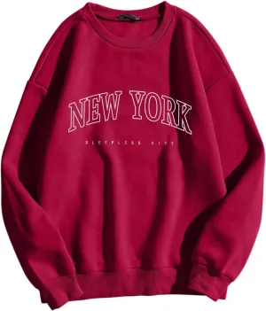 iLH Sweatshirts for Women Fall Fashion 2023 Casual Loose Pullover Crewneck Long Sleeve Oversized Blouses Tops