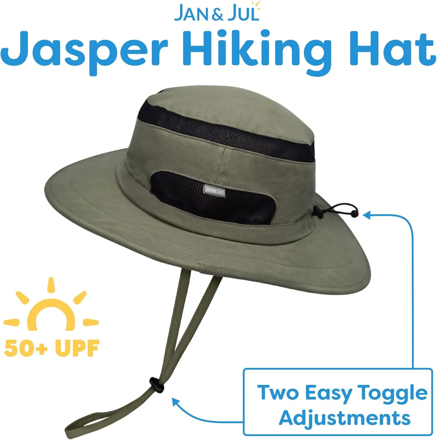 JAN & JUL Jasper Hat | 50  UPF Outdoor Hat with Mesh Panels