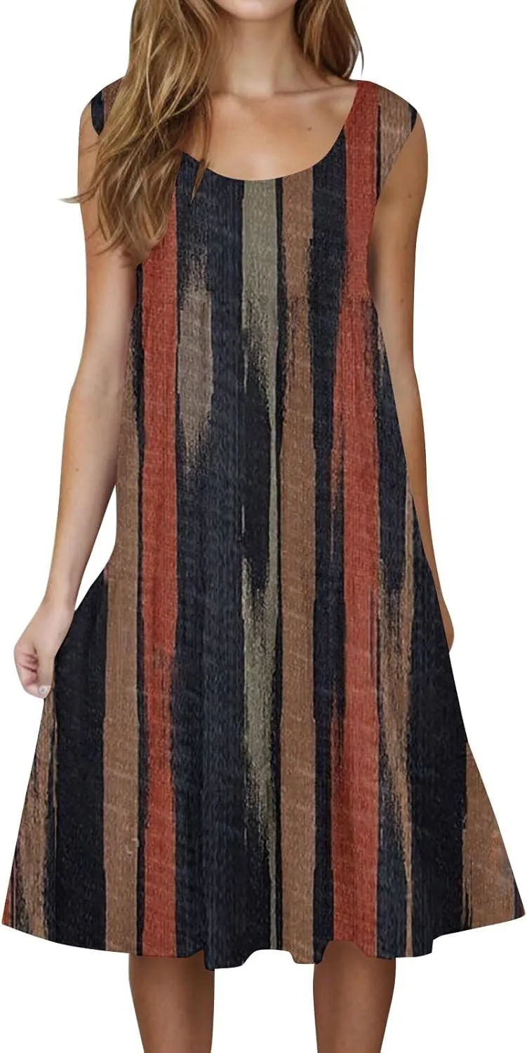 Linen Dresses for Women 2024 Italy Summer Dresses for Women Plus Size Beach Dress Casual Sundresses Sexy Sleeveless