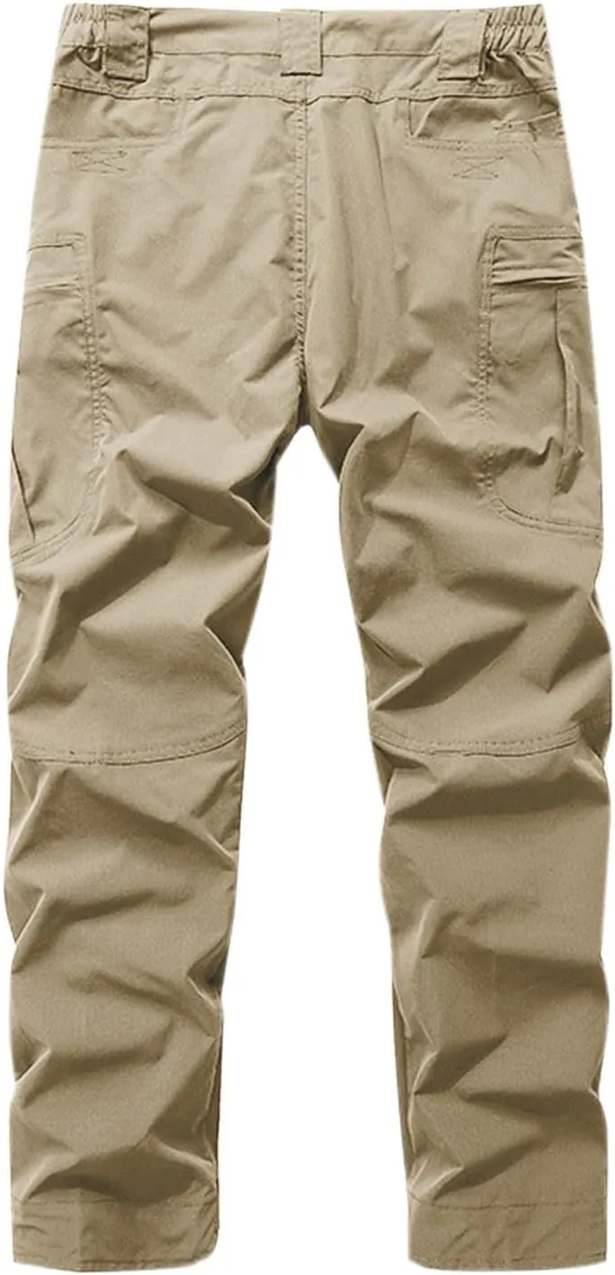 Men Tactical Pants Lightweight Hiking Pants Water Resistant Cargo Pants Outdoor Work Military Pant Multi Pocket