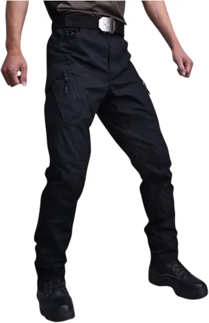 Mencomfy Cargo Pants, Baggy Pants Men Y2K Tactic Work Hiking Water Resistant Ripstop Flex Relaxed Fit Trousers