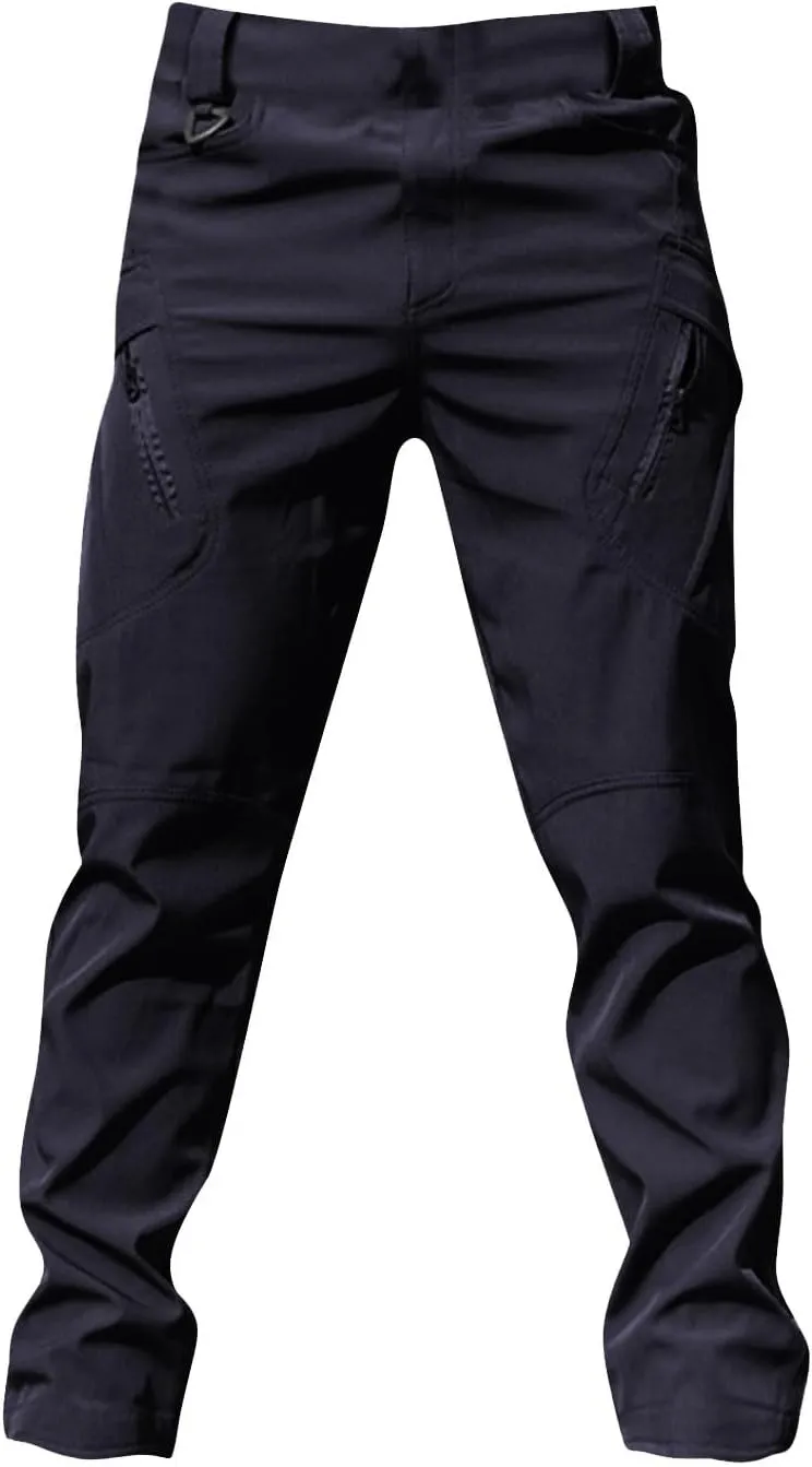 Mencomfy Cargo Pants, Baggy Pants Men Y2K Tactic Work Hiking Water Resistant Ripstop Flex Relaxed Fit Trousers