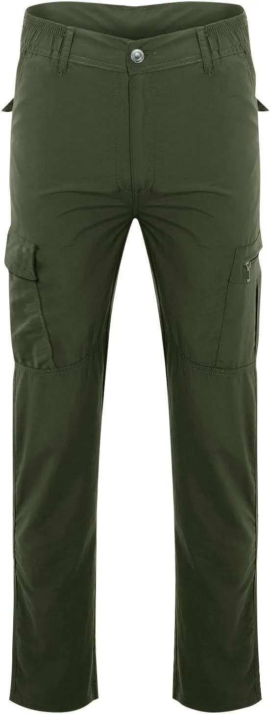 Mencomfy Cargo Pants, Baggy Pants Men Y2K Tactic Work Hiking Water Resistant Ripstop Flex Relaxed Fit Trousers
