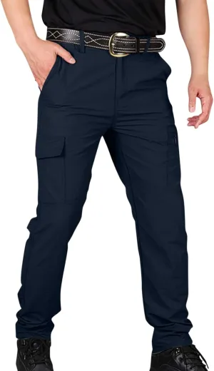 Mens Cargo Pants Stretch Camping Waterproof Outdoor Hiking Pants Travel Lightweight Camouflage Resistant Work Pants