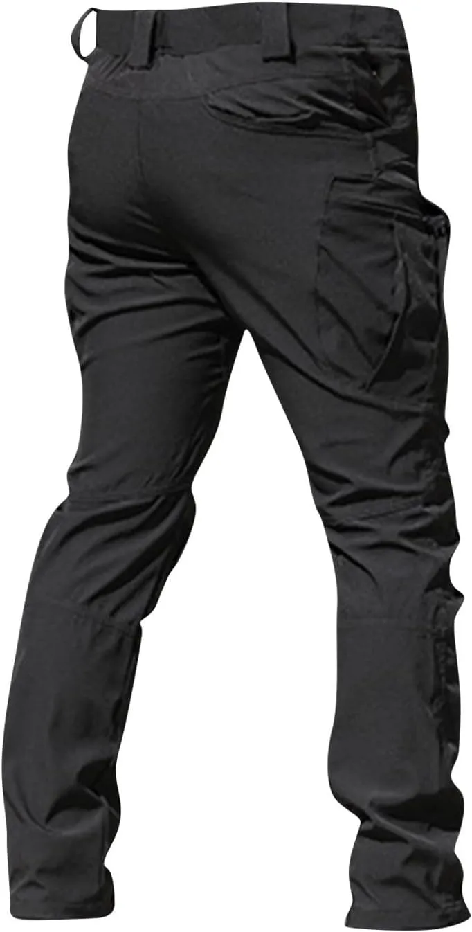Mens Cargo Pants Stretch Multi Pockets Lightweight Classic Tactical Pants Baggy Outdoor Waterproof Hiking Work Pants