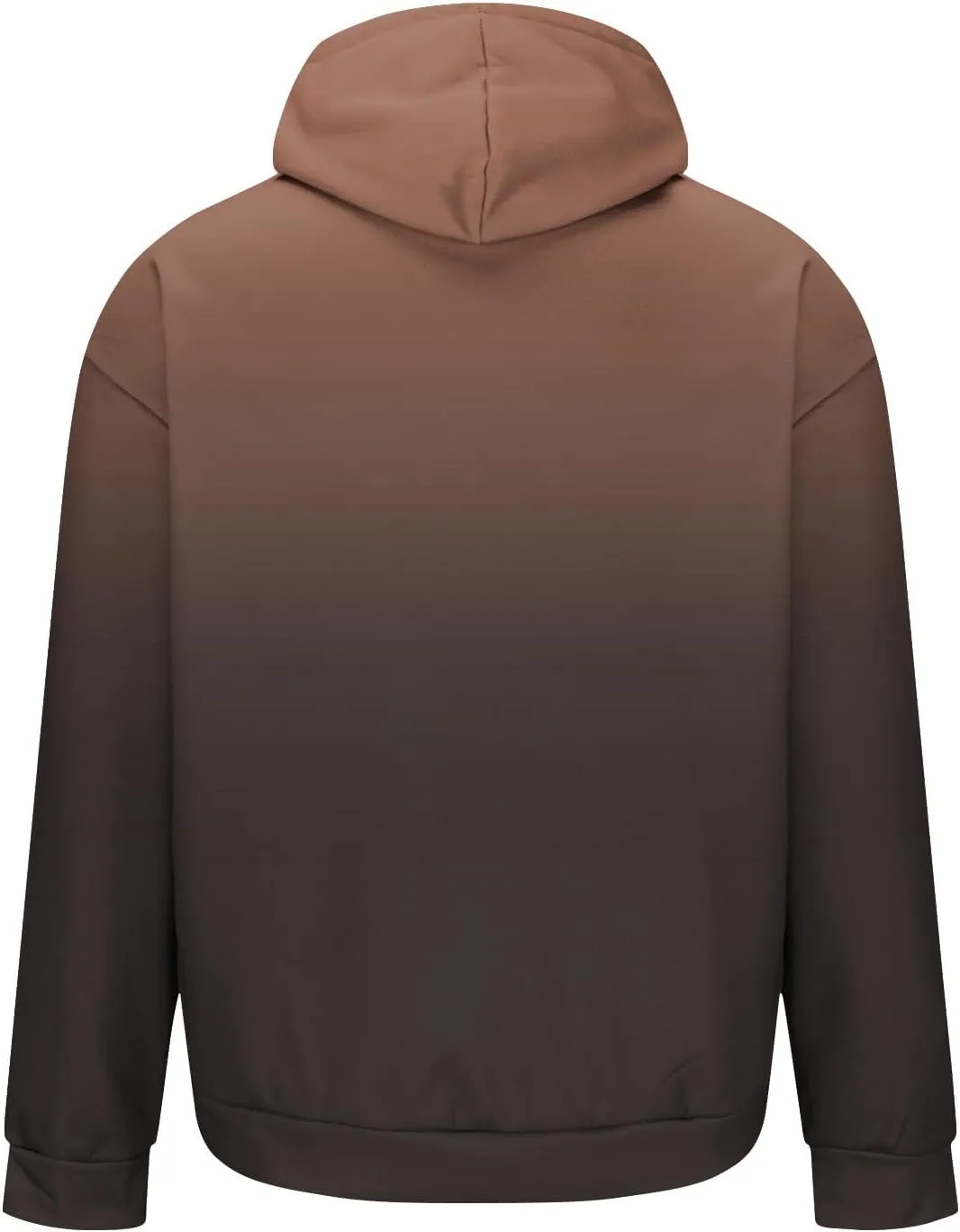 Mens Hooded Sweatshirts Ombre Gradient Running Workout Baggy Hoodies with Pocket Casual Loose Pullover Fall Tops