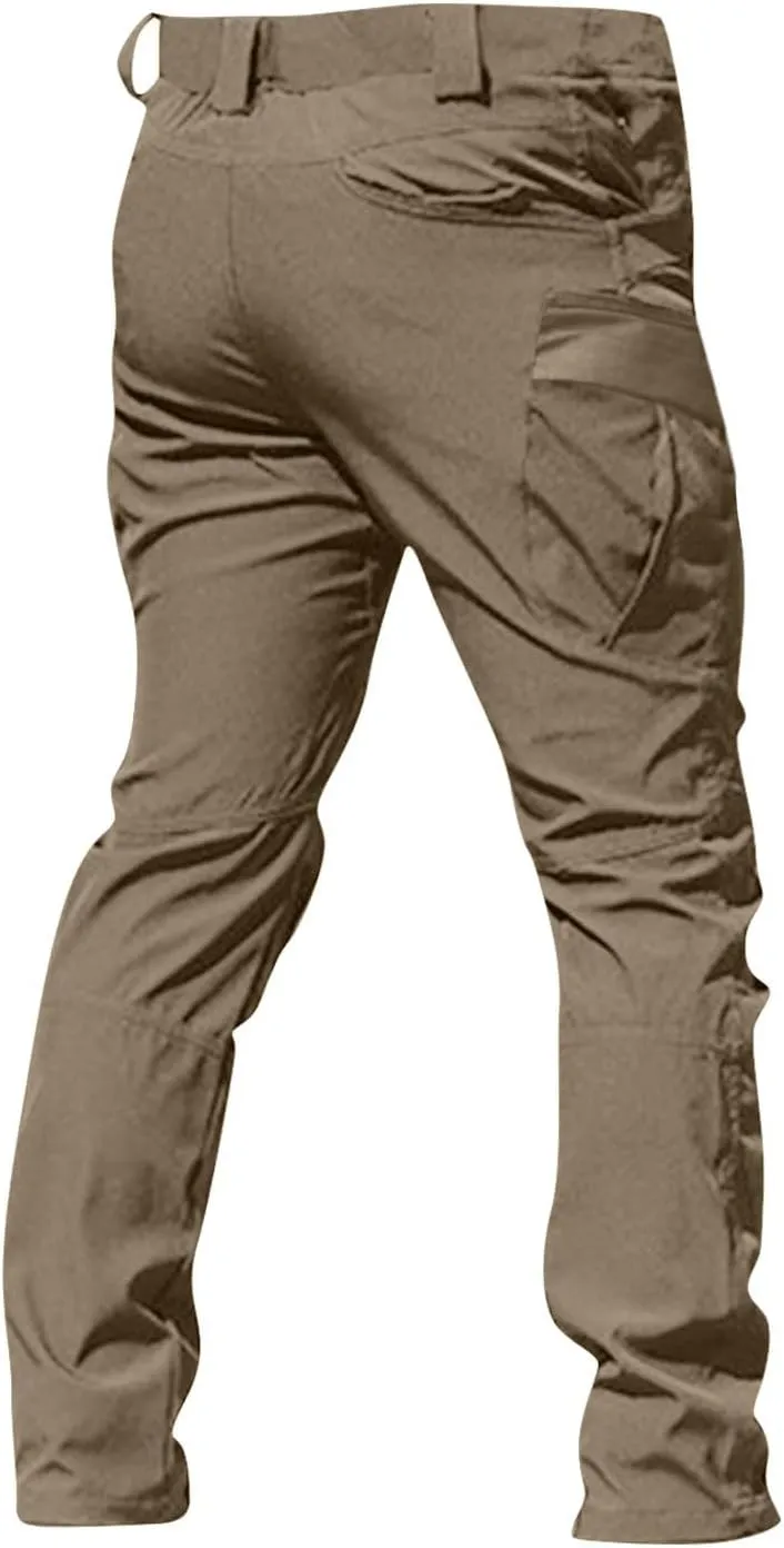 Men's Military Cargo Tactical Pants 2025 Ripstop Stretch Relaxed Fit Trousers Outdoor Hiking Pants with Multi Pockets