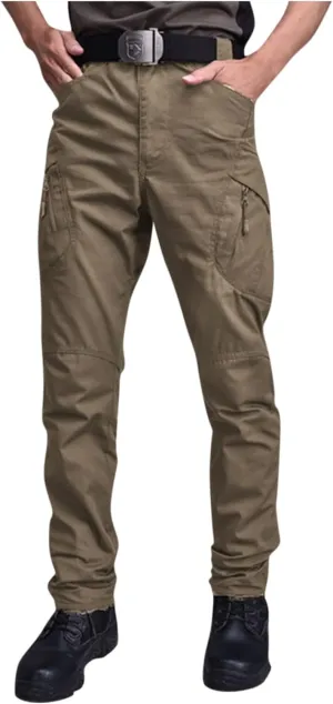 Men's Military Cargo Tactical Pants 2025 Ripstop Stretch Relaxed Fit Trousers Outdoor Hiking Pants with Multi Pockets