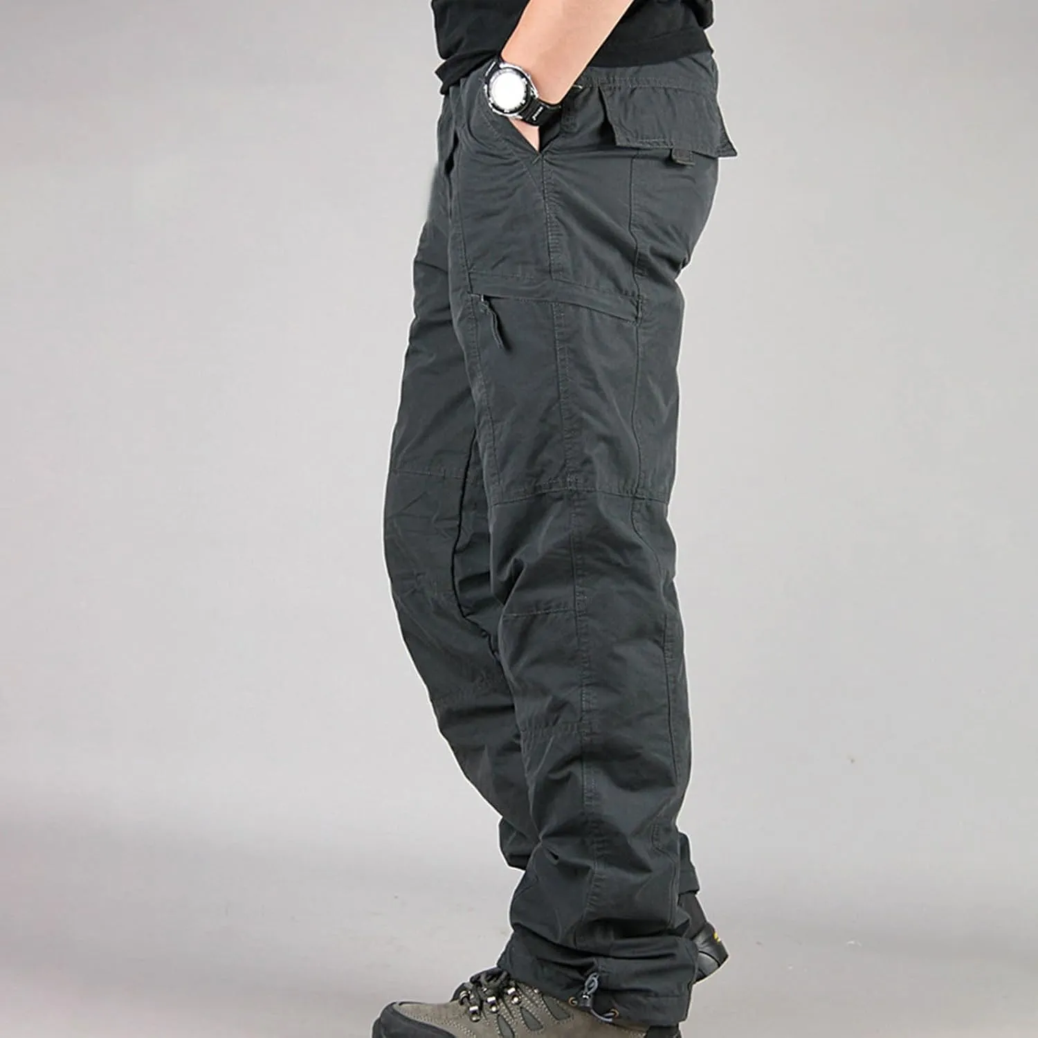 Mens Tactical Pants Lightweight Hiking Pants Water Resistant Military Pant Outdoor Work Cargo Pants Multi-Pocket