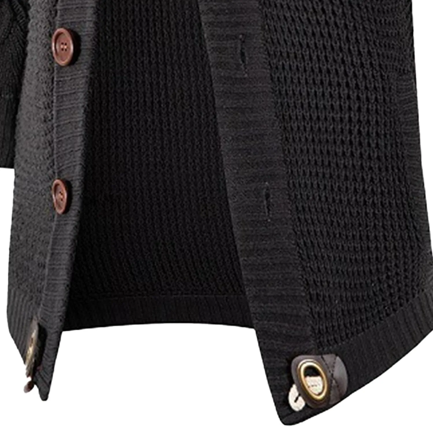 Men's Turtleneck Fashion Cardigan Knit Sweater Loose Fit Cable Warm Sweater Button Down Open Front Sweaters