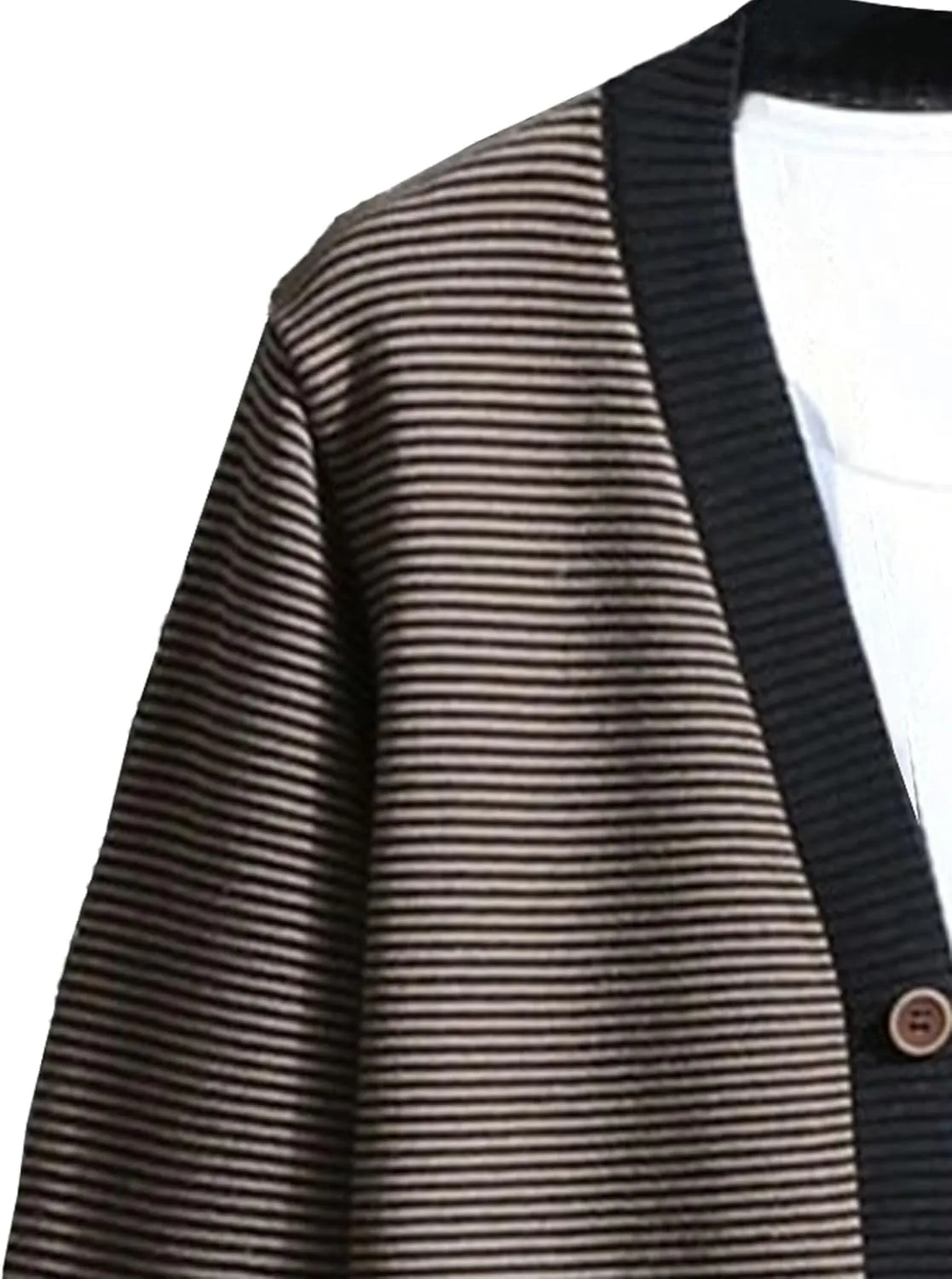 Men's V Neck Stylish Lightweight Sweater Cardigan Button Down Casual Sweater Loose Fit Knit Open Front Sweaters