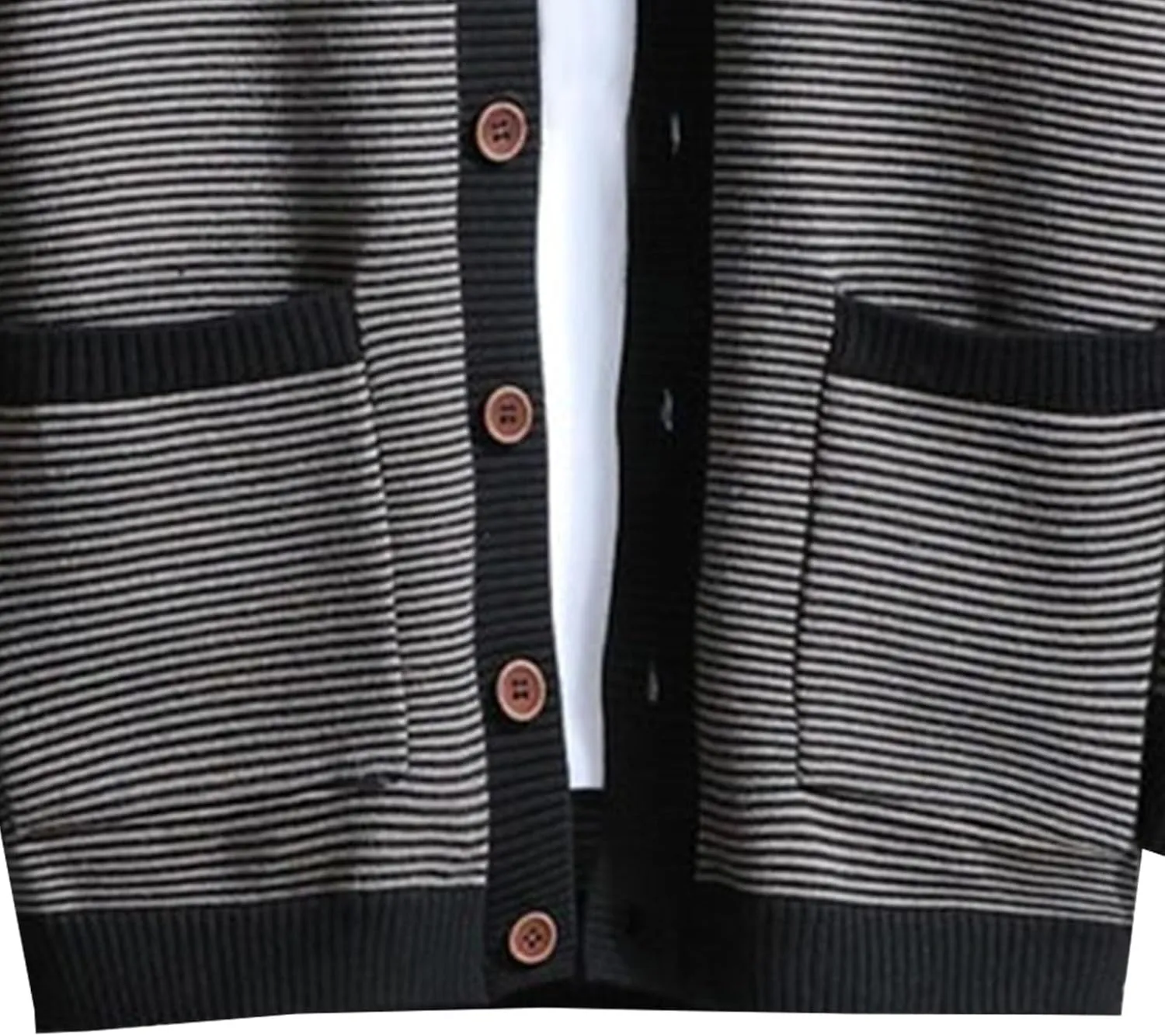 Men's V Neck Stylish Lightweight Sweater Cardigan Button Down Casual Sweater Loose Fit Knit Open Front Sweaters