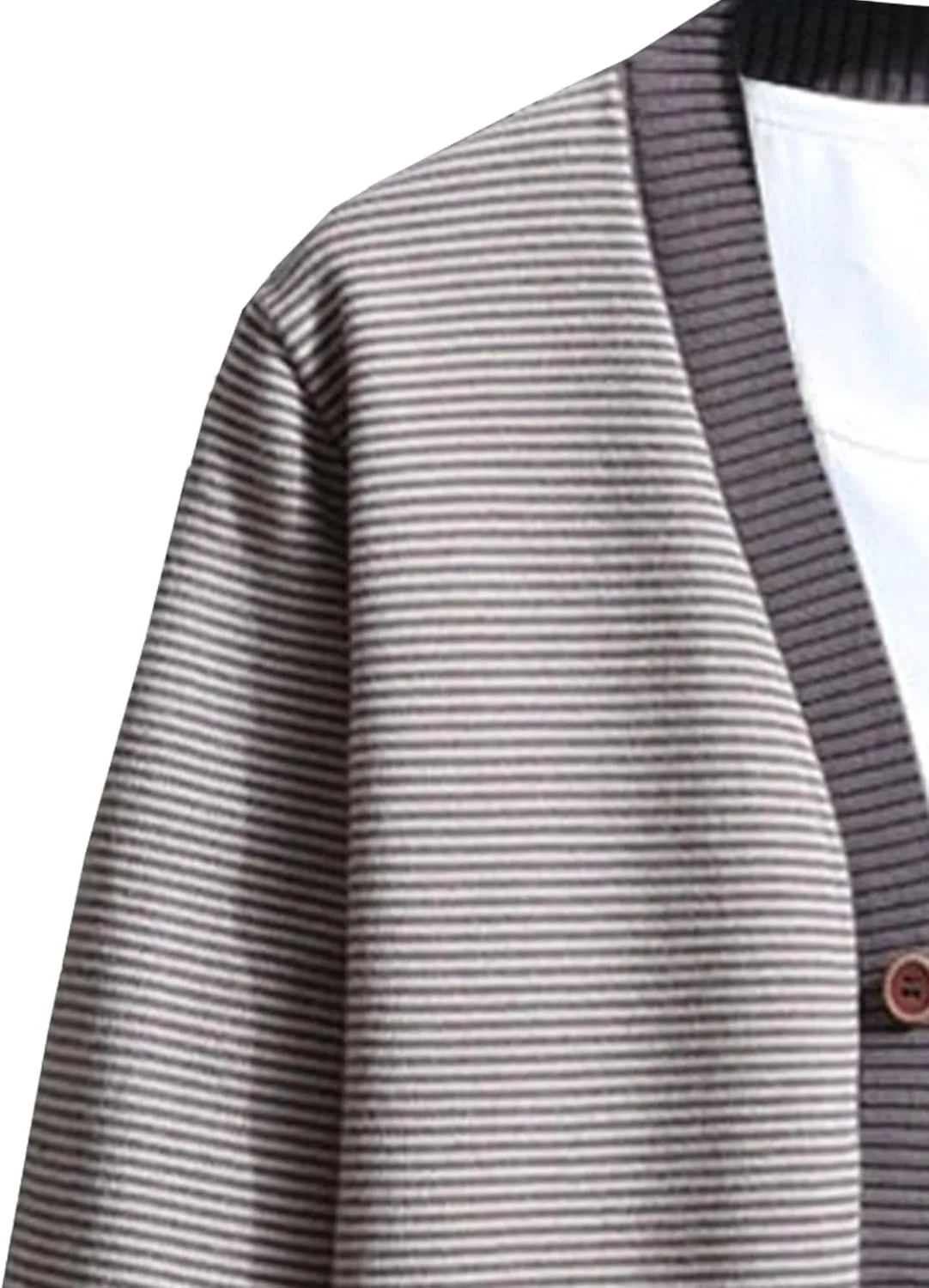 Men's V Neck Stylish Lightweight Sweater Cardigan Button Down Casual Sweater Loose Fit Knit Open Front Sweaters
