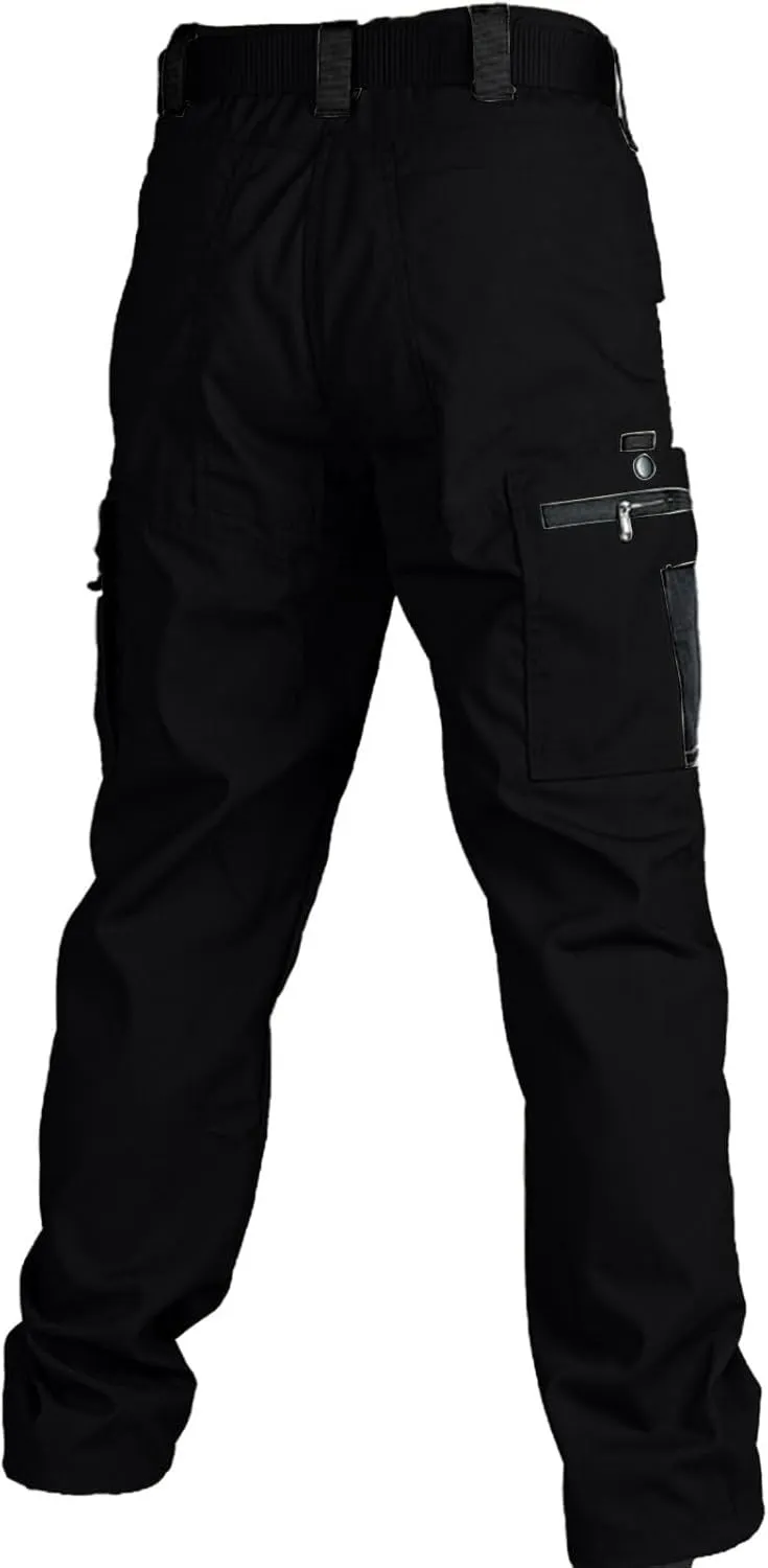 Mens Work Cargo Pants Multi Pockets Relaxed Fit Flexcamo - Tactical Pants Quick Dry Lightweight Outdoor Hiking Pants