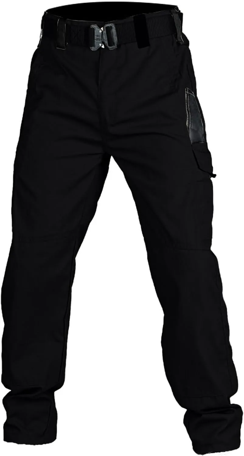 Mens Work Cargo Pants Multi Pockets Relaxed Fit Flexcamo - Tactical Pants Quick Dry Lightweight Outdoor Hiking Pants